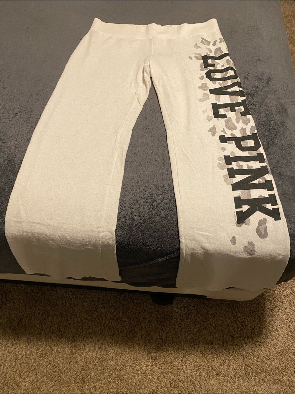 Pink Victoria’s Secret logo leopard lounge pants
